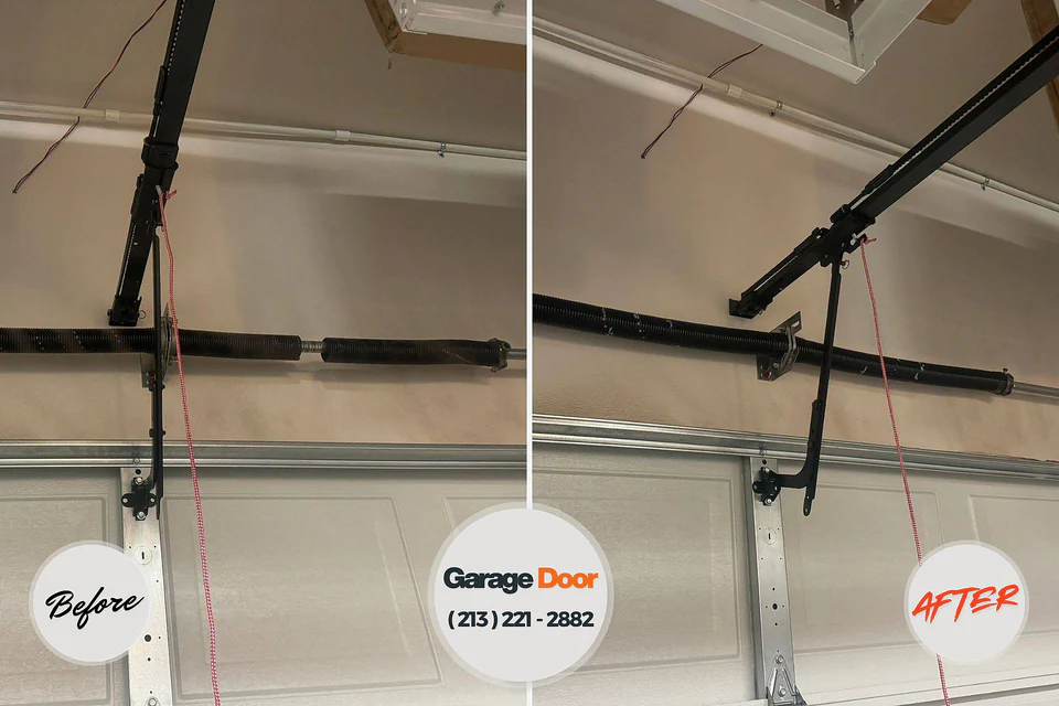 Before and after: garage door repair Philpot, KY